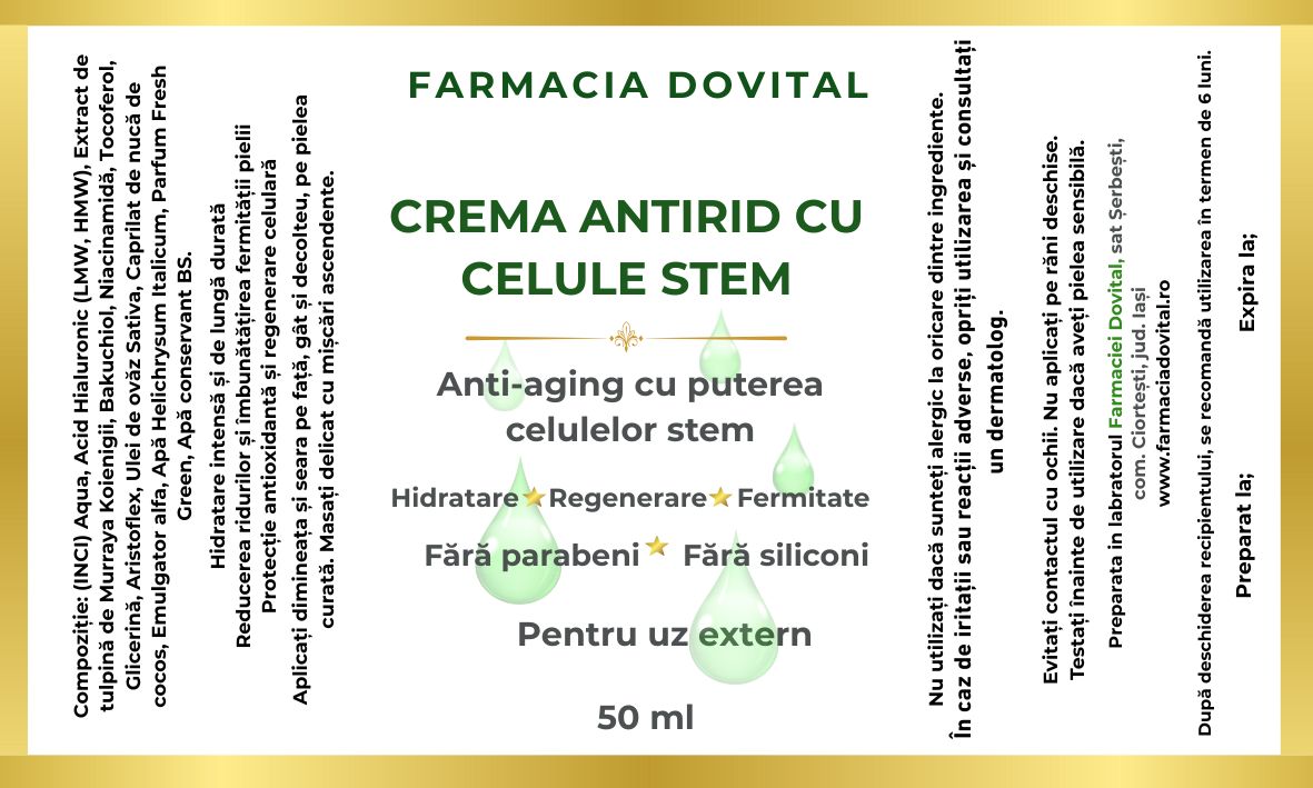 Crema Antirid cu Celule Stem si Bakuchiol 50 ml